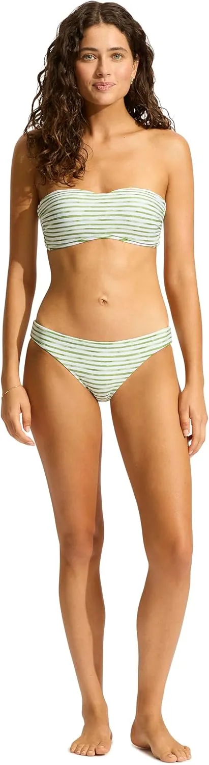 Seafolly Women's Standard Soft Cup Bustier Bandeau Bikini Top Swimsuit