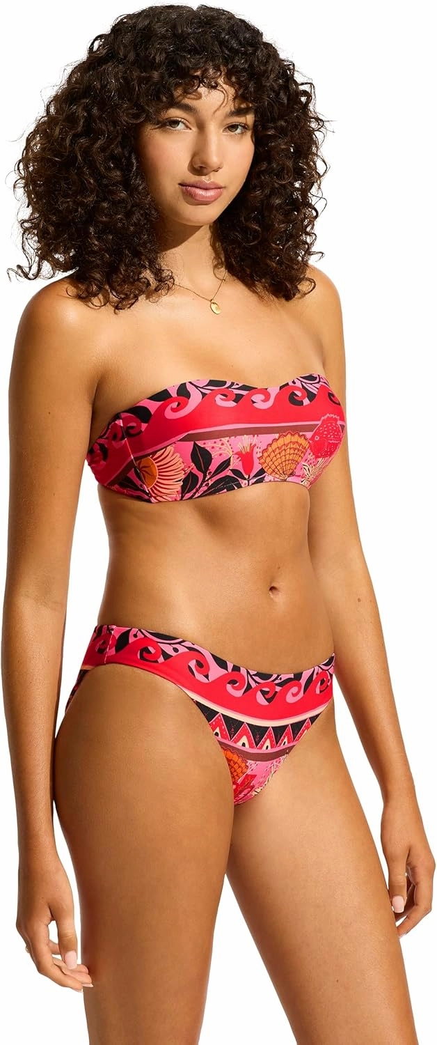 Seafolly Women's Standard Soft Cup Bustier Bandeau Bikini Top Swimsuit