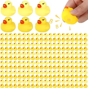 Seematn 300 Pieces Rubber Duck in Bulk Bath Set Bulk Mini Colorful Ducks Baby Shower Birthday Party Decorations Favors Gift Summer Beach Pool Activity Carnival Game