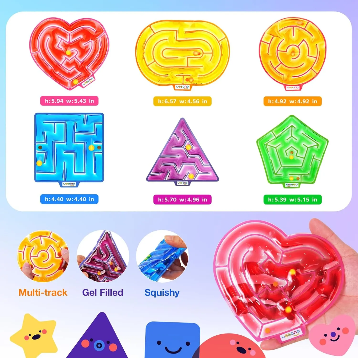 Sensory Fidget Toys for Children with Autism: Calming Gel-Filled Maze for Classroom and Home - Special Needs Sensory Toys for Kids and Teens