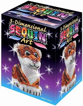 Sequin Art 3D Tiger Sparkling Arts & Crafts Picture Kit