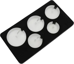 Set of 5 watch press dies, transparent, professional, clear rubber material, convenient for home and on the go, suitable for various watch sizes