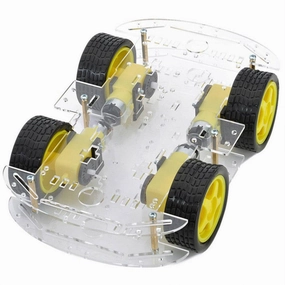 Set Smart Car Kit 4WD Smart Robot Car Chassis Kits with Speed Encoder and Battery Box for Arduino DIY Kit