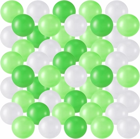 Shappy 180 Pcs Soft Plastic Balls for Toddlers, Crush Proof Ocean Balls Reusable for Photo Booth Props Play Tent Swimming Pool Party Holiday Decoration (Green, Light Green, White)