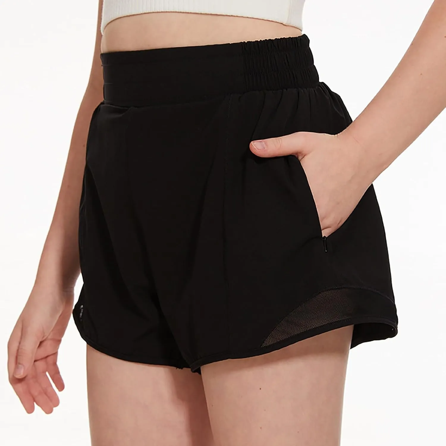 Shorts for Girls Kids Casual Summer Elastic Waist Athletic Short Pants Comfy Sports Running Workout Gym Jogger Shorts