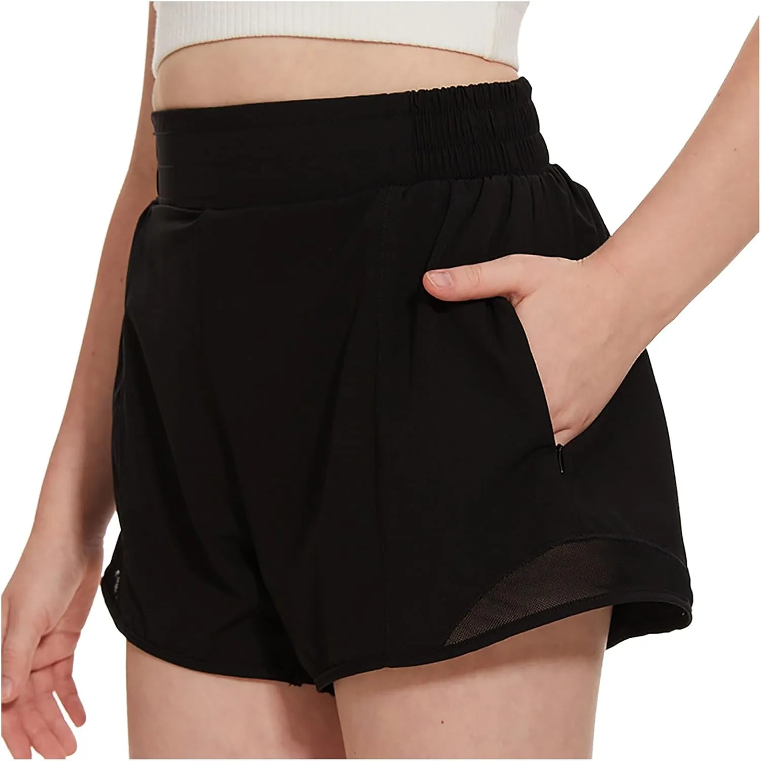 Shorts for Girls Kids Casual Summer Elastic Waist Athletic Short Pants Comfy Sports Running Workout Gym Jogger Shorts
