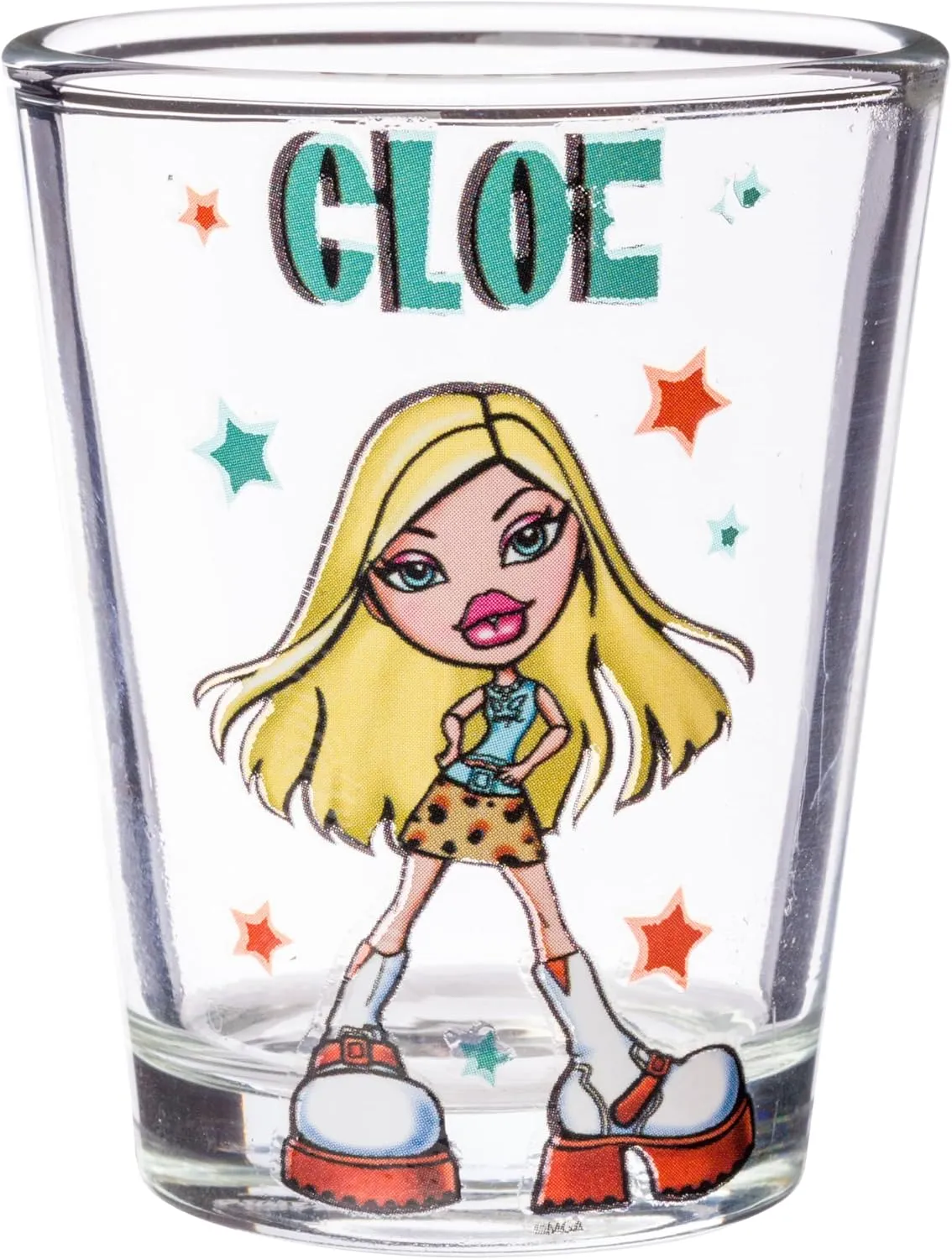 Silver Buffalo Bratz Dolls Fashionista Stars Featuring Jade, Yasmin, Cloe, and Sasha 4 Pack Mini Glasses, 1.5 Ounces
