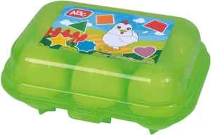 Simba 104010179 ABC Egg Shape Sorter, 6 Eggs with Colourful Shapes to Discover, Sort, Baby Toy, 7 cm, from 12 Months