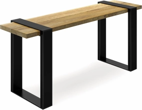 SIMPLIHOME Nessa SOLID MANGO WOOD 42 inch Wide Industrial Contemporary Bench in Natural for the Living Room, Entryway and Family Room