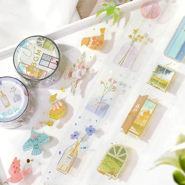 Single-flower Vase Clear PET Tape