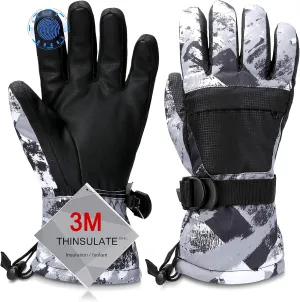 Ski Gloves, Warmest Waterproof and Breathable Snow Gloves for Cold Weather, Fits Both Men & Women,for Parent Child Kids Outdoor