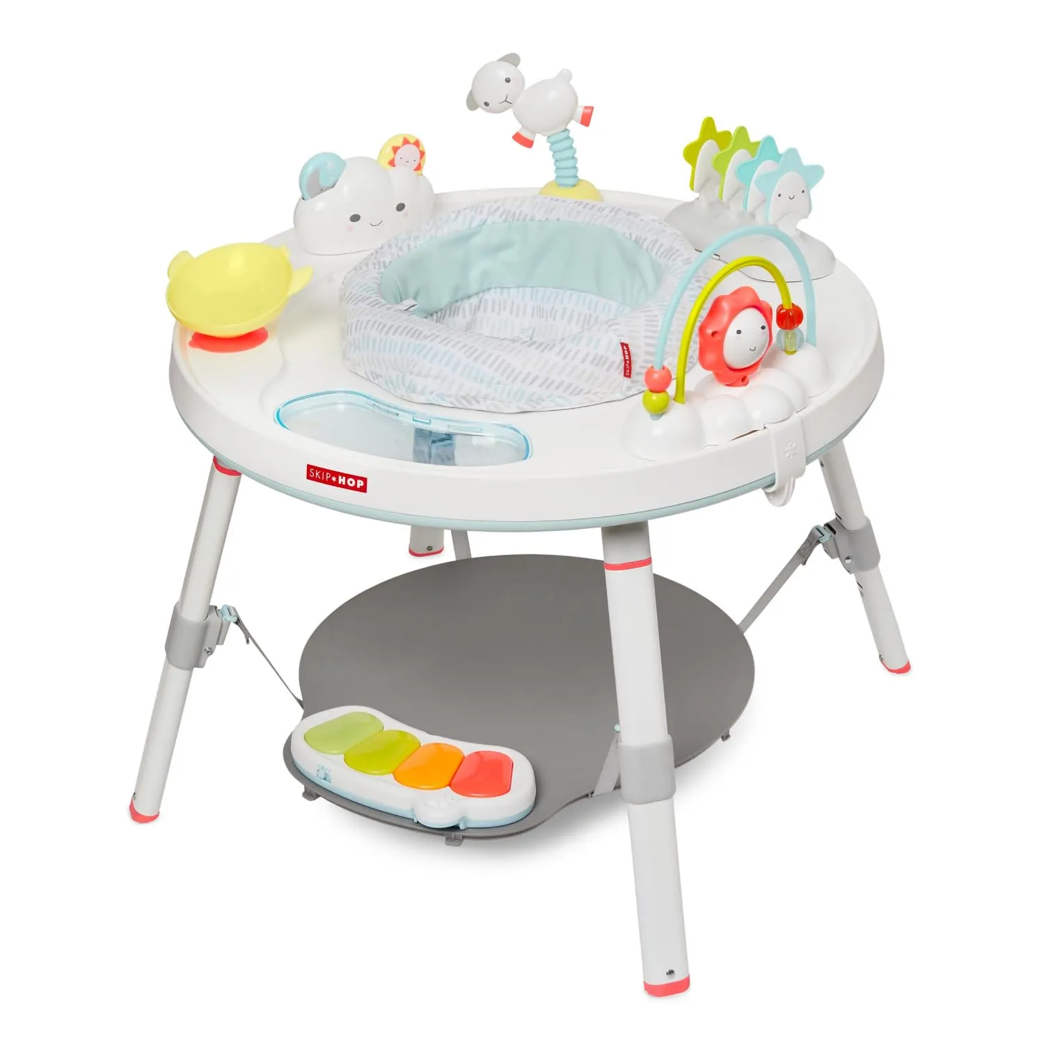 Skip Hop Baby Activity Center: Interactive Play Center with 3-Stage Grow-with-Me Functionality, 4mo , Silver Lining Cloud