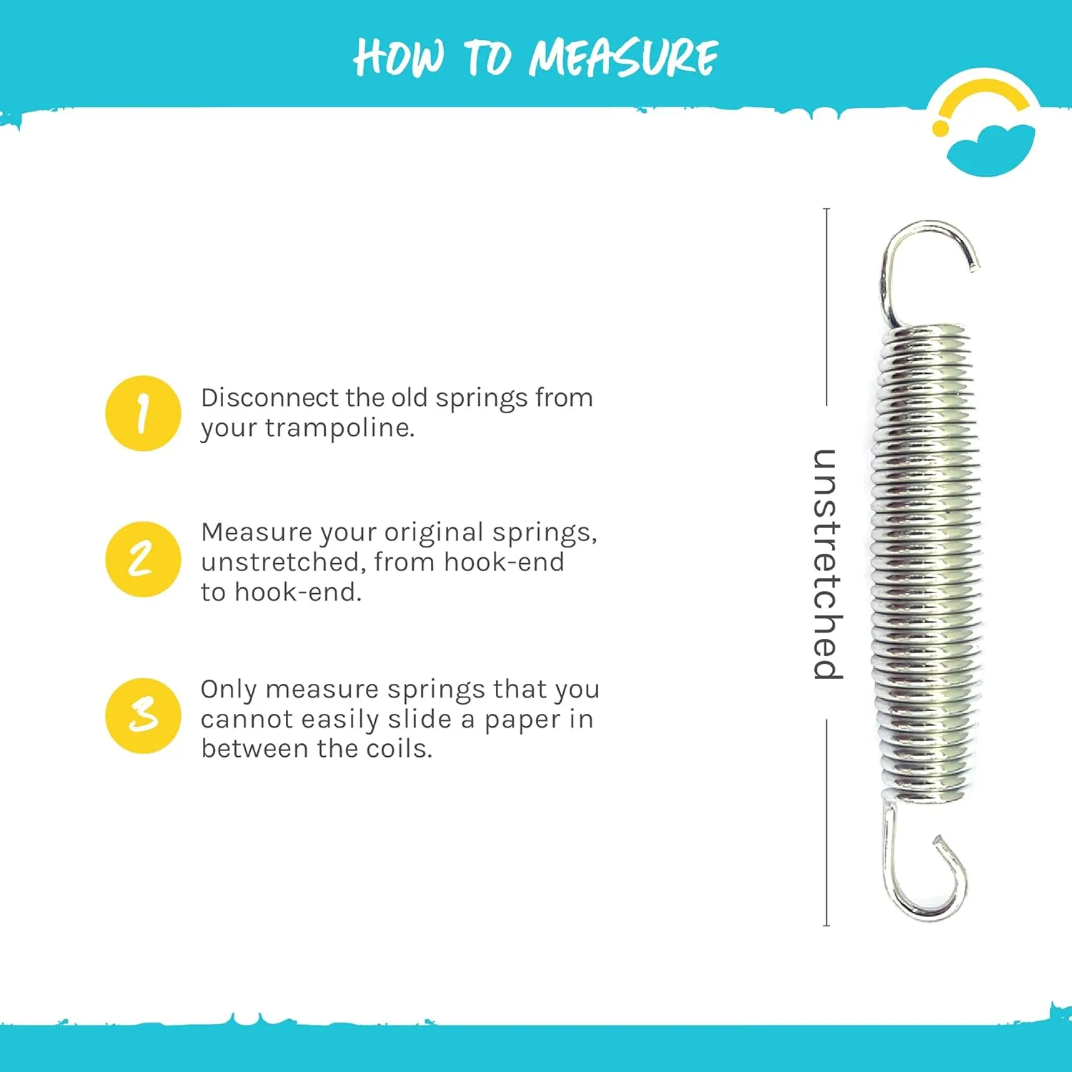 SkyBound Universal Replacement Trampoline Springs with Spring Tool | Heavy-Duty Galvanized Steel | Set of 12-48 | Sizes 3.5" to 8.5" | for Skywalker, JumpKing, UpperBounce, SportsPower and Others