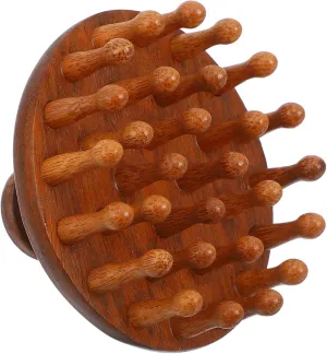 Small Wooden Comb Natural Hair Detangler Scalp Tool Wide Tooth Hair Brush for Gentle Massage