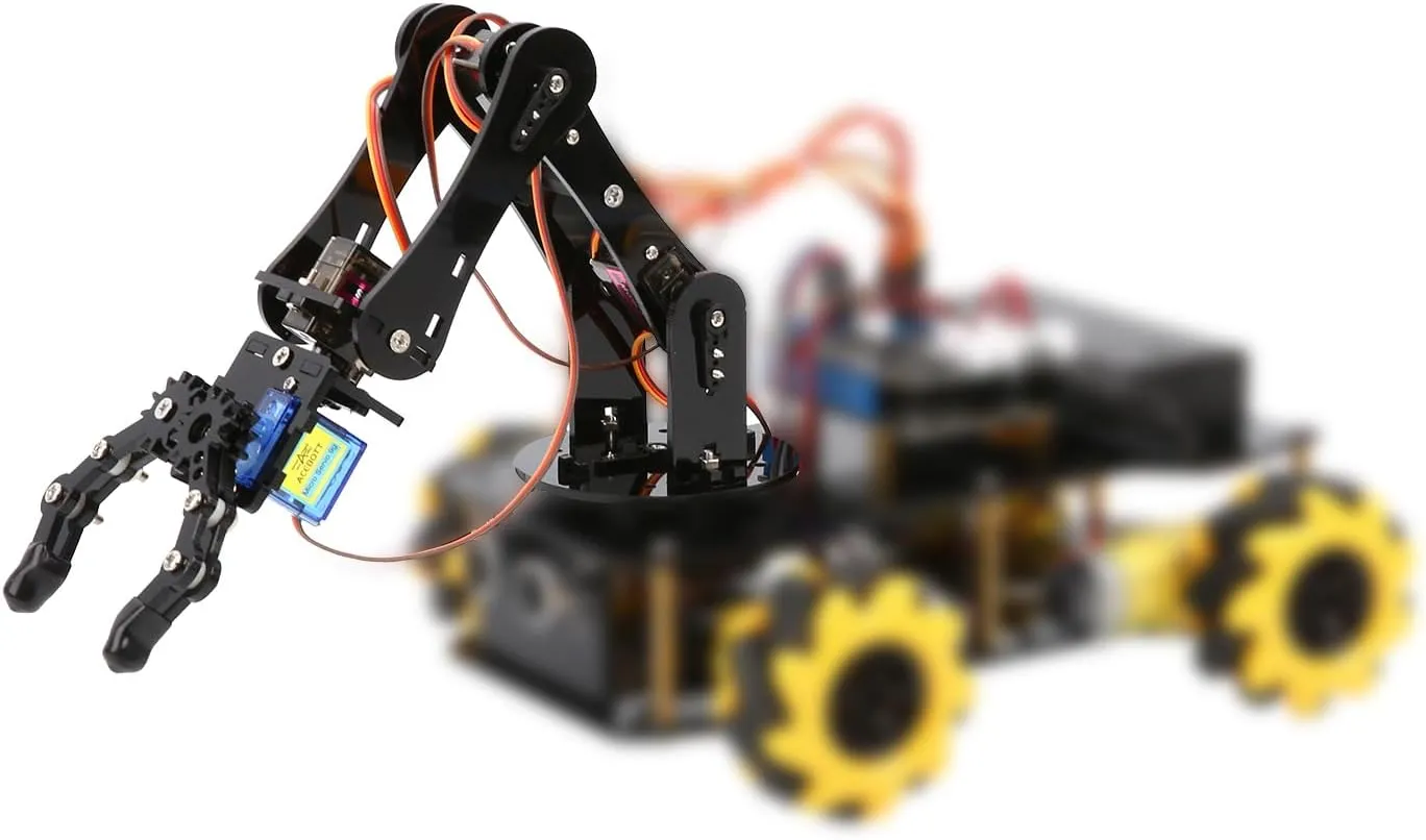 Smart Car kit Functions STEM Coding for Ages 12-16,16  Robot Arm Expansion Pack (Without Car)-QD007