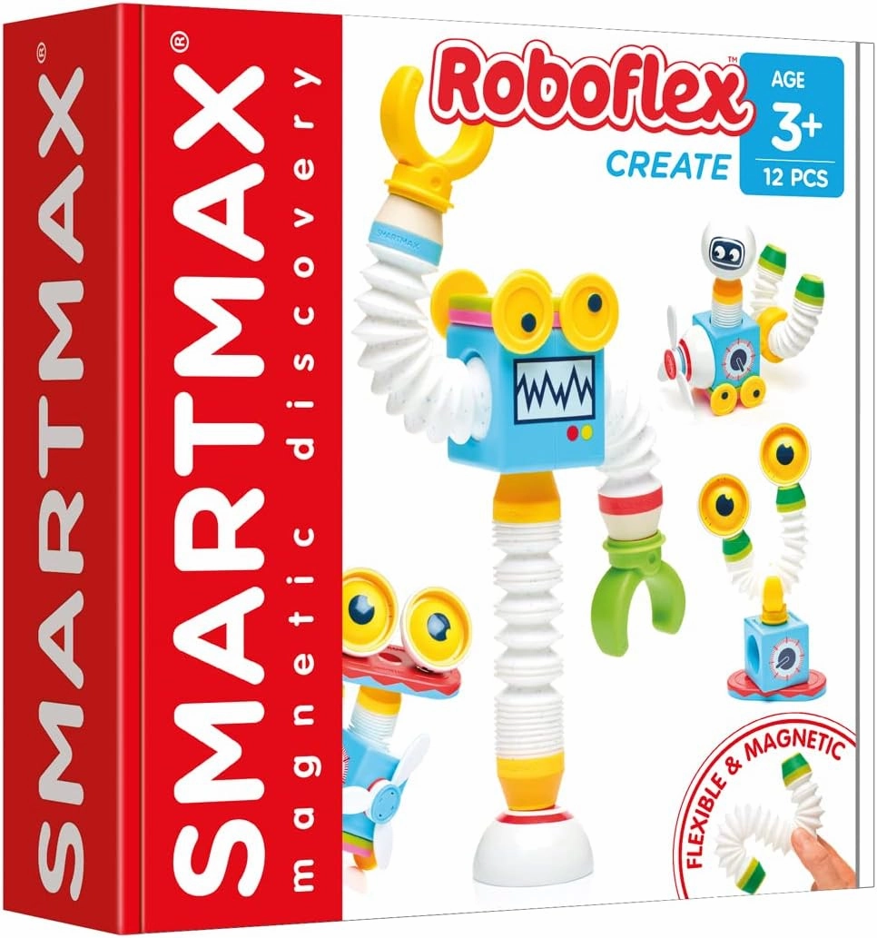 SmartGames - Roboflex Create, Toys Children 3 Years or More, Toys for Kids, Toy Baby, Magnetic Pieces, Flexible and Magnetic, Gifts for Babies, 12 Pieces
