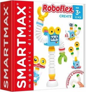 SmartGames - Roboflex Create, Toys Children 3 Years or More, Toys for Kids, Toy Baby, Magnetic Pieces, Flexible and Magnetic, Gifts for Babies, 12 Pieces