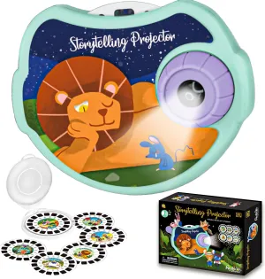 SMILESSKIDDO Storytelling Projector for Kids - Kids Projector Story Book, Bedtime Stories, 6 (Aesop Fables) Discs with Clear Projection, Educational Gift Story Toys for 3 4 5 6 Year Old Boys & Girls