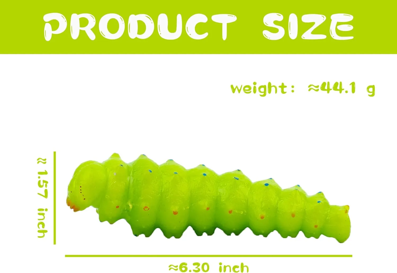 Soft Rubber Squishy Caterpillar Toy, Super Stretch Squeeze Toy, Perfect for Gifts & Party Favors