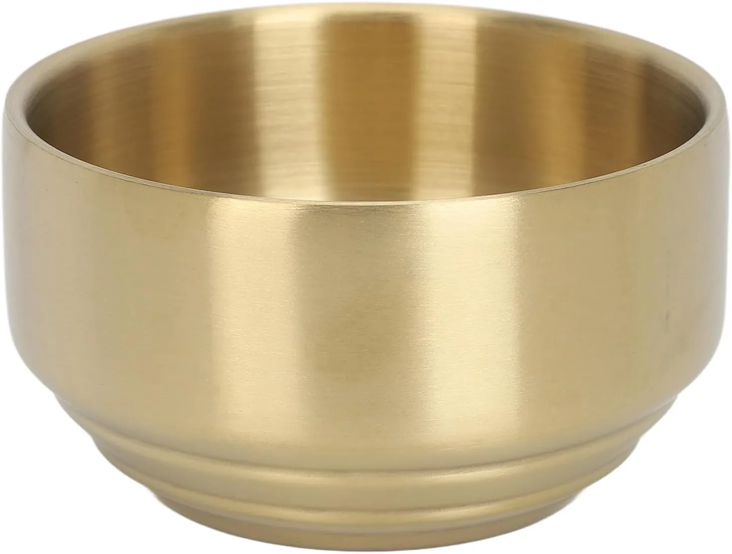Sonew Men Shaving Bowl, Ti Plated Beard Soap Bowl Beard Foaming Cream Bowl Facial Cleansing Tool for Home and Beauty Salon