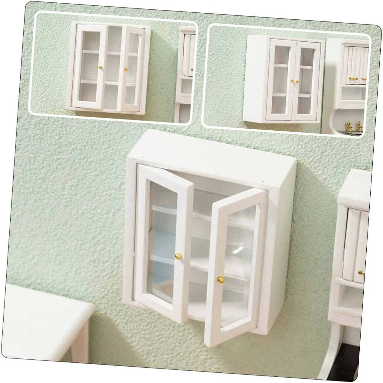Sosoport 2pcs Scale Furniture for Miniature Kitchen Decoration Present for Miniature Collectors