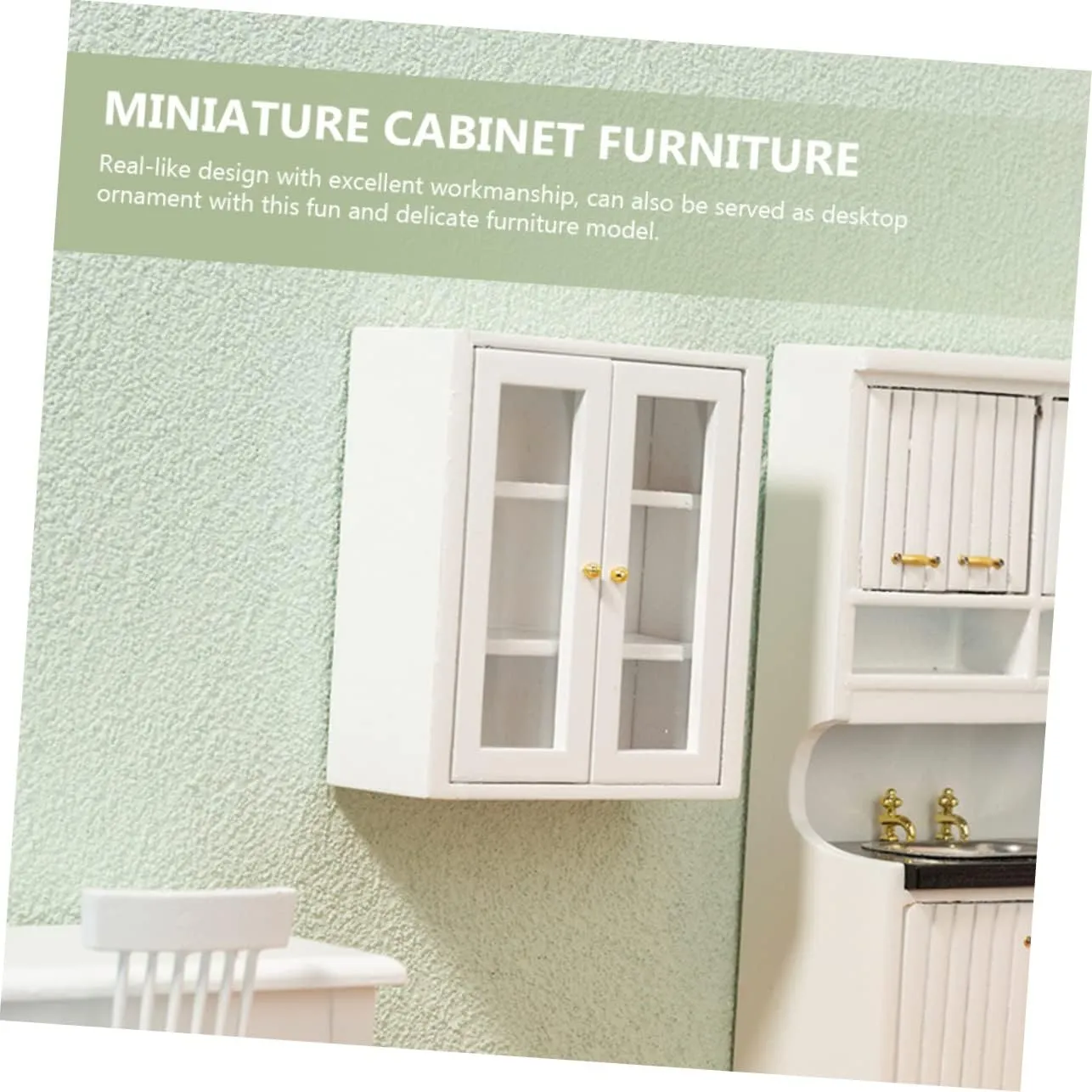 Sosoport 2pcs Scale Furniture for Miniature Kitchen Decoration Present for Miniature Collectors