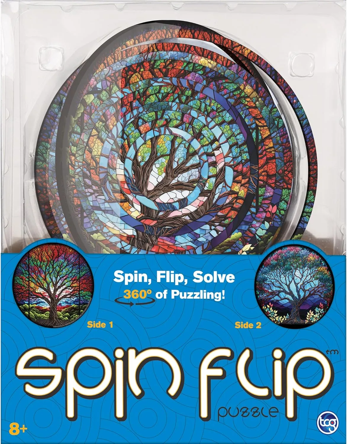 Spin Flip Puzzle: Trees, 3D Puzzle, Challenging, Fun, Interactive Brain Teaser for Kids and Adults, Fidget Toy for Decrompression, Easily Portable