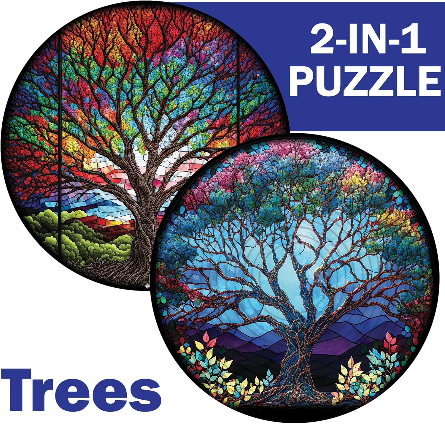 Spin Flip Puzzle: Trees, 3D Puzzle, Challenging, Fun, Interactive Brain Teaser for Kids and Adults, Fidget Toy for Decrompression, Easily Portable