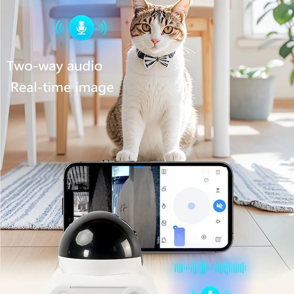 Spymate Robot Camera, Firam Robot Pro, Blinkybot Patrol Bot Camera, New Upgrades 360° View Cameras, 4G/WiFi Dual Lenses Dual Screens, App Remote Control, HD Infrared Night Vision (WiFi 128G)