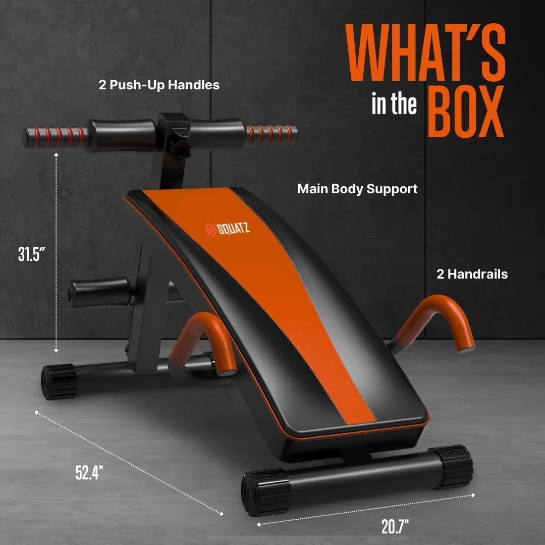SQUATZ Adjustable Bench for Home Gym - Versatile Weight Bench for Men & Women - Ergonomic Workout Bench for Bench Press & Full Body Exercise - Heavy-Duty Steel, Non-Slip Design