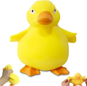 Squeeze Toy, Squishy Duck, Stretchy Glue-Sand Filled Rubber Duck, Elastic Stretchable Desk Toy, Squishies Fidget for Kids Adults, Novelty Gifts for Autism ADHD