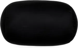 Squish Bean Bed Microbead Pillow Bolster Tube Body Pillow Smooth Cool Touch Fabric Neck & Back Support Throw Travel Pillow Fun Colors (Black)