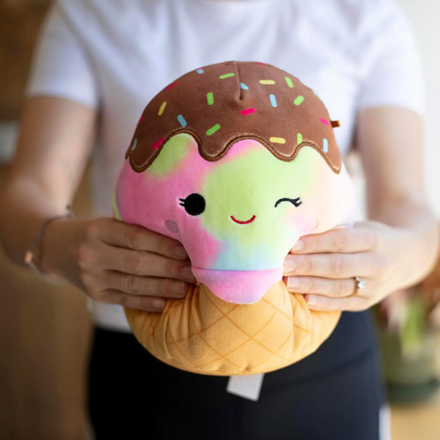 Squishmallows 8-Inch Rainbow Ice Cream & Fox 2-Squish Value Pack - Get Two Official Jazwares 8" Plush for Less - Collectible Soft & Squishy Stuffed Animal Toy - Gift for Kids, Girls & Boys