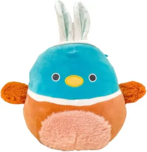 Squishmallows Official Kellytoy Easter Squad Squishy Soft Plush Toy Animal (8 Inch, Daksa Duck (Bunny Ears))