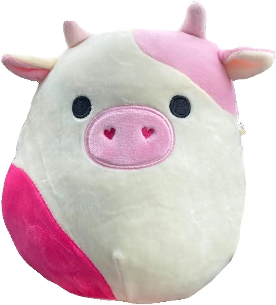 Squishmallows Official Kellytoy Valentines Squad Squishy Soft Plush Toy Animal (5 Inch, Caedyn Cow)