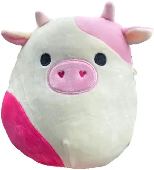 Squishmallows Official Kellytoy Valentines Squad Squishy Soft Plush Toy Animal (5 Inch, Caedyn Cow)