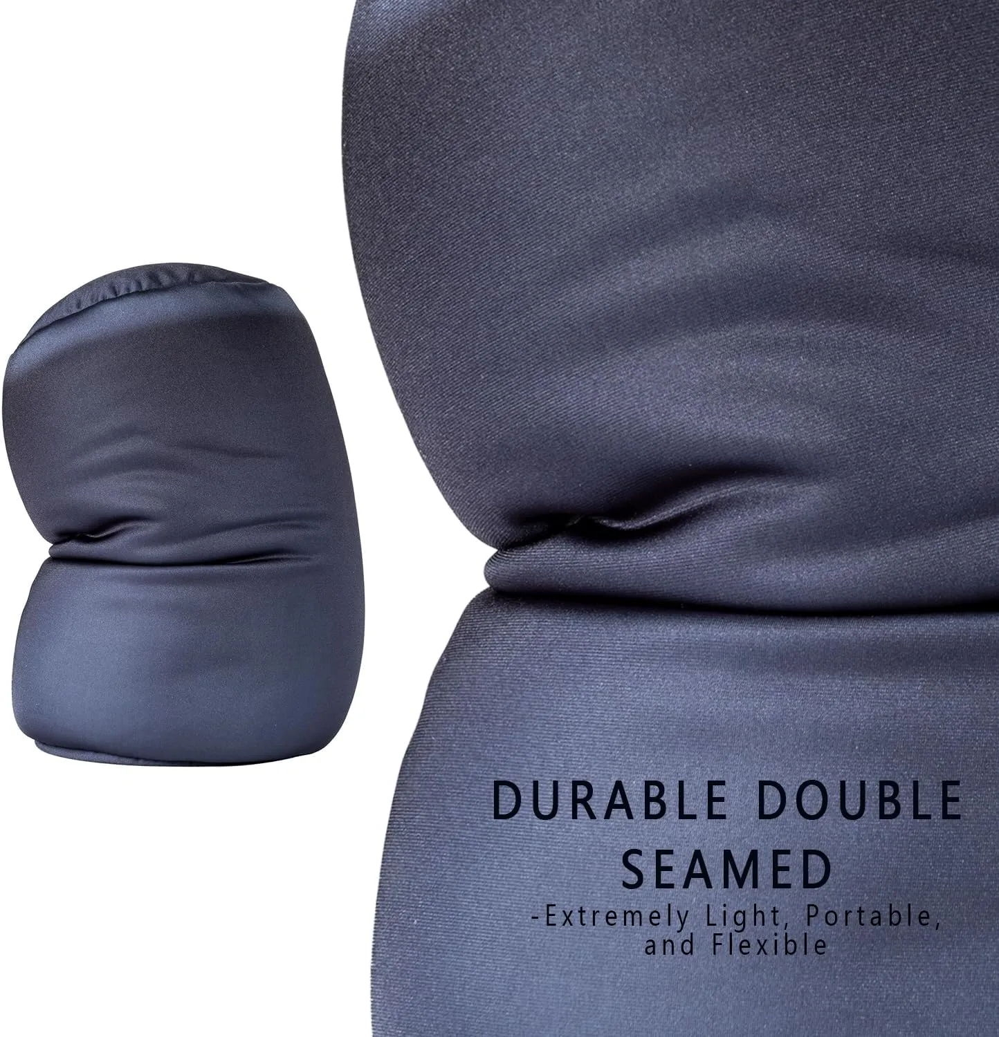 Squishy Microbead Neck Pillow, 7Inch x 12Inch Soft Travel Body Bed Pillow Bean Pillow for Kids Adult Chair Sleeping Car Seat, Fun Dormroom (Black Colorful)