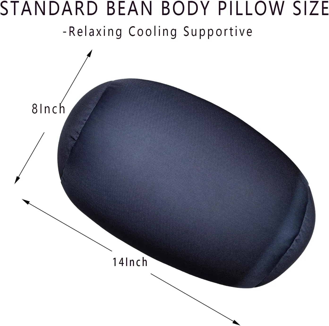 Squishy Microbead Neck Pillow, 7Inch x 12Inch Soft Travel Body Bed Pillow Bean Pillow for Kids Adult Chair Sleeping Car Seat, Fun Dormroom (Black Colorful)