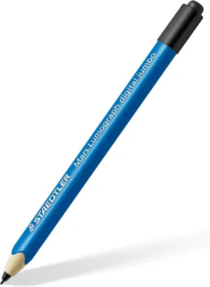 STAEDTLER Mars Lumograph Jumbo Digital Stylus Pen with Eraser: No Charging, EMR Palm Rejection, 4096 Pressure Sensitivity Levels, Natural Writing on Touchscreen Tablet, Laptop, Phone
