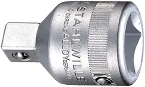 Stahlwille 15030003 568 Reducing Adaptor, 3/4" Socket to 1/2" Plug (20 x 12.5), Max Torque 512 N-m, High Performance Steel, Length 55mm, Weight 203g, Made in Germany