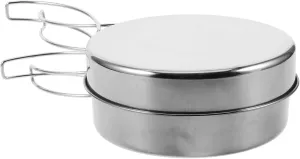 Stainless Steel Camping Cookware Portable Cook Pot with Folding Handle for Outdoor Cooking for Hiking Backpacking and Picnics Versatile
