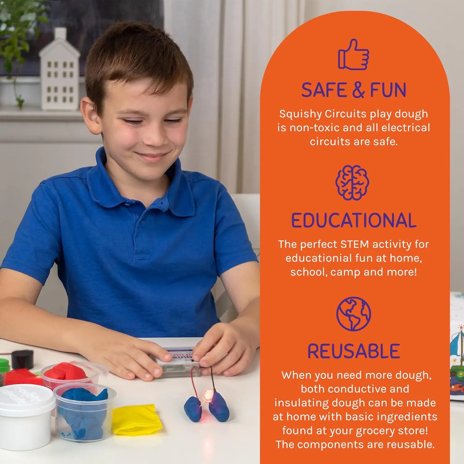 Standard Kit - Explore Electrical Circuits with Play Dough - STEM Science Kits for Kids Age 8-12 - Fun and Educational at Home, Classroom, Camp, and More!
