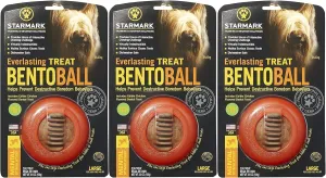 Starmark 3 Pack of Everlasting Treat Bento Balls, Large, Mental Stimulation Puzzle Toys for Large Dogs