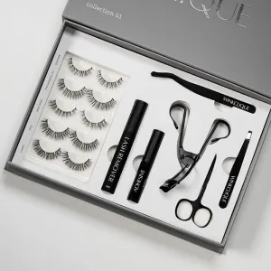 Starter Kit - Natural Beauty - False Eyelash Complete Kit With Tools and 5 Lash Styles (Collection 01)