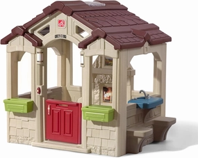 Step2 Charming Cottage Kids Playhouse, Indoor/Outdoor Playset, Interactive Play with Sounds, Made of Durable Plastic, For Toddlers 2  Years Old