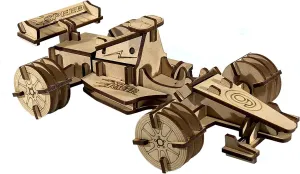 StonKraft 3D Wooden Puzzle Racing Car Formula 1 - Wooden, DIY, Build Your own, Construction Toy, Modeling Kit | MDF Toys Car