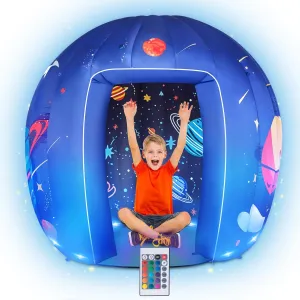 Subao Sensory Toys for Kids with Autism,70" Astronaut Galaxy Inflatable Light Up Sensory Tent, Autism Sensory Products Autism Toys,Home School Indoor Play Tent for Kids,Toys for Boys Girls Ages 4-16
