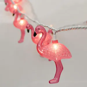 SUNSGNE Pink Flamingo Lights - Pink Party String Lights - Cute Fun Flamingo Decor for Indoor Home Bedroom Birthday