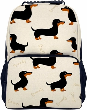 Supdreamc Men Women Polyester Wiener Dog Doxie Dachshund Weiner Dog Pet Dogs Casual Daypack Large Capacity Carry On Bag With Adjustable Shoulder Straps for Camping Work Running