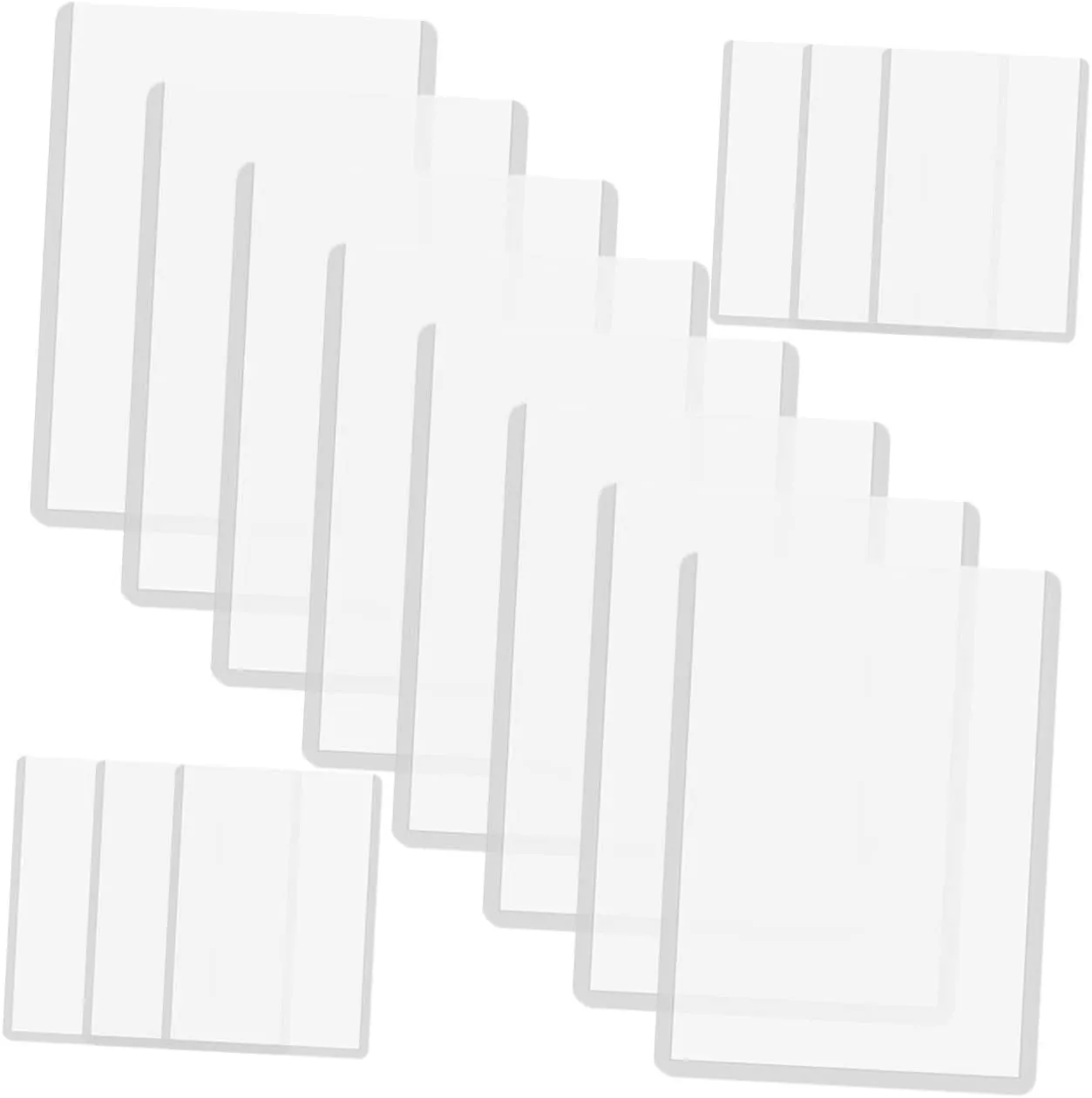 SUPVOX 50pcs Transparent Card Sleeves Hard Protectors for Game Cards Flexible Holders Against Loss